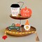 5Pcs Fall Decor Fall Decorations for Home Fall Tiered Tray Decor Pumpkin Truck Gnome Coffee Cup Sign Wood Bead Garland Fall Table Decor for Autumn Harvest Thanksgiving Decor